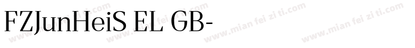FZJunHeiS EL GB字体转换